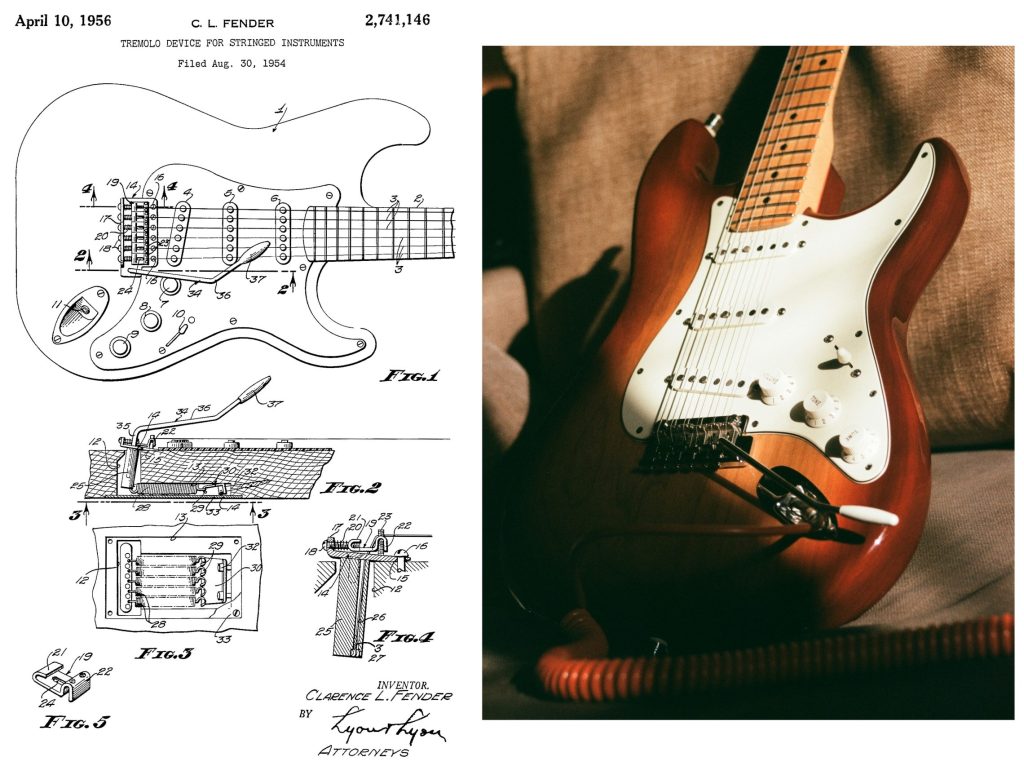 Patente Fender Stratocaster Tremolo Vibrato Systemc